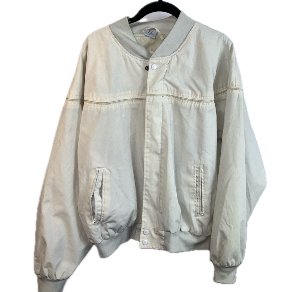 Knightsbridge Jacket Long Sleeve Full Zip Button Snap Bomber Lined Top Vintage